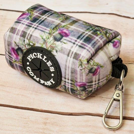 THISTLE TARTAN PRINT DOG POOP BAG HOLDER