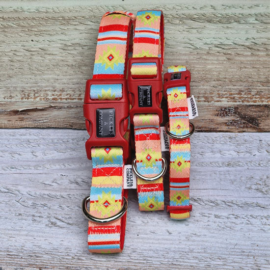 Santa Fe Printed Webbing and soft Neoprene Dog Collar