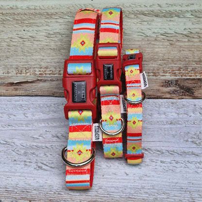 Santa Fe Printed Webbing and soft Neoprene Dog Collar