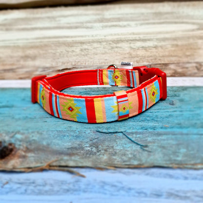 Santa Fe Printed Webbing and soft Neoprene Dog Collar