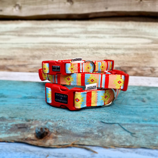 Santa Fe Printed Webbing and soft Neoprene Dog Collar