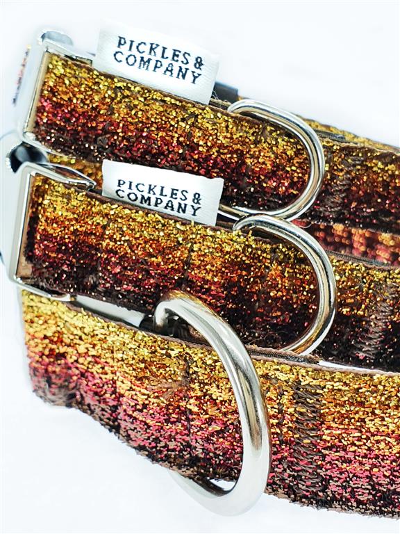 Dog Collar:Sparkle Glitzy Diamonds 1 Jacquard Ribbon Designer Adjustable Collar, Pet store Supply/Accessories/Gift, Vet Item/Accessories,Botanical